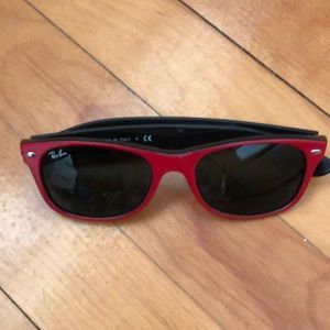 RAYBANS black and red new